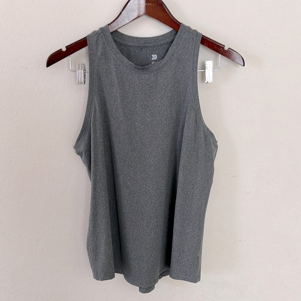 all in motion Gray Muscle Shirt Tank Top Workout Gym Running